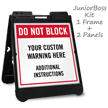 Do Not Block Add Warning and Instructions Custom Sidewalk Sign