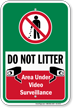 Do Not Litter Recycling Sign