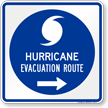 Hurricane Evacuation Route Right Arrow Sign