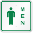 Men With Male Symbol Restroom Sign