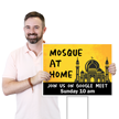 Mosque At Home Join Us Add Text Yard Religious Sign