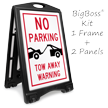 No Parking Tow Away BigBoss Portable Custom Sidewalk Sign