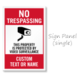 No Trespassing Add Text or Name Custom Sidewalk Sign
