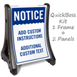 Notice Add Instructions and Text Custom Sidewalk Sign