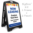 Now Leasing BigBoss Portable Custom Sidewalk Sign