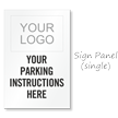 Personalized Parking Instructions Sign Insert with Logo