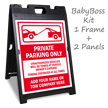 Private Parking Only BigBoss Portable Custom Sidewalk Sign