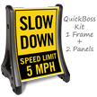 Slow Down Speed Limit 5 MPH Portable Custom Sidewalk Sign