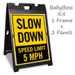 Slow Down Speed Limit 5 MPH Portable Custom Sidewalk Sign