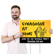 Synagogue At Home Join Us Add Text Yard Religious Sign