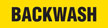 Backwash (Yellow) Adhesive Pipe Marker
