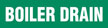 Boiler Drain (Green) Adhesive Pipe Marker