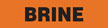 Brine (Orange) Adhesive Pipe Marker