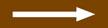 Long Arrow White on Brown Adhesive Pipe Marker