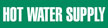 Hot Water Supply (Green) Adhesive Pipe Marker
