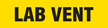 Lab Vent (Yellow) Adhesive Pipe Marker