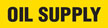 Oil Supply (Yellow) Adhesive Pipe Marker