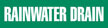 Rain Water Drain (Green) Adhesive Pipe Marker