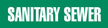 Sanitary Sewer (Green) Adhesive Pipe Marker