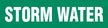 Storm Water (Green) Adhesive Pipe Marker
