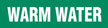Warm Water (Green) Adhesive Pipe Marker