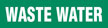 Waste Water (Green) Adhesive Pipe Marker