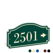 PermaCarve Sign Heritage Address Plaque  Four Numbers and Arrow