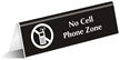 No Cell Phone Zone (with Graphic) Engraved Sign