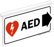 AED Sign with Right Arrow and Symbol