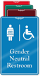 Handicap Gender Neutral Restroom ShowCase Sign