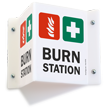 Burn Station 2 Sided Projecting Sign