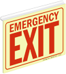 Glow Emergency Exit Sign for Ceiling Double Sided
