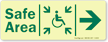 GlowSmart™ Directional Exit Sign, Handicap Area Sign