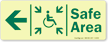 GlowSmart™ Directional Exit Sign, Handicap Area Sign