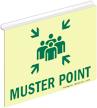 Muster Point Z Projecting Sign
