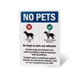 No Pets Comfort Animals Are Not Service Animals Sign