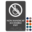 Non Handicap Accessible Exit Braille Sign