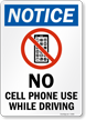 Notice No Cell Phone Sign
