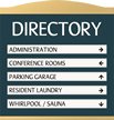 Directory Sign, Changeable inserts 5 Panel