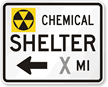 Chemical Shelter Custom Left Arrow   Traffic Sign