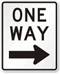 Right Arrow One Way Sign Symbol