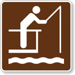 Fishing Pier, MUTCD Guide Sign for Campground