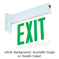 Customizable edge-lit exit sign