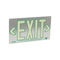 Exit Sign with Brushed Aluminum Background
