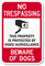 No Trespassing - Beware Of Dogs Sign