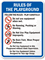 Playground Equipment Rules Sign