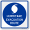 Hurricane Evacuation Route Sign
