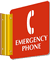 Emergency Phone with Graphic Sign