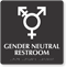 Gender Neutral Symbol Restroom Braille Sign