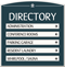 Custom Directory Sign, 5-Panel Changeable Inserts